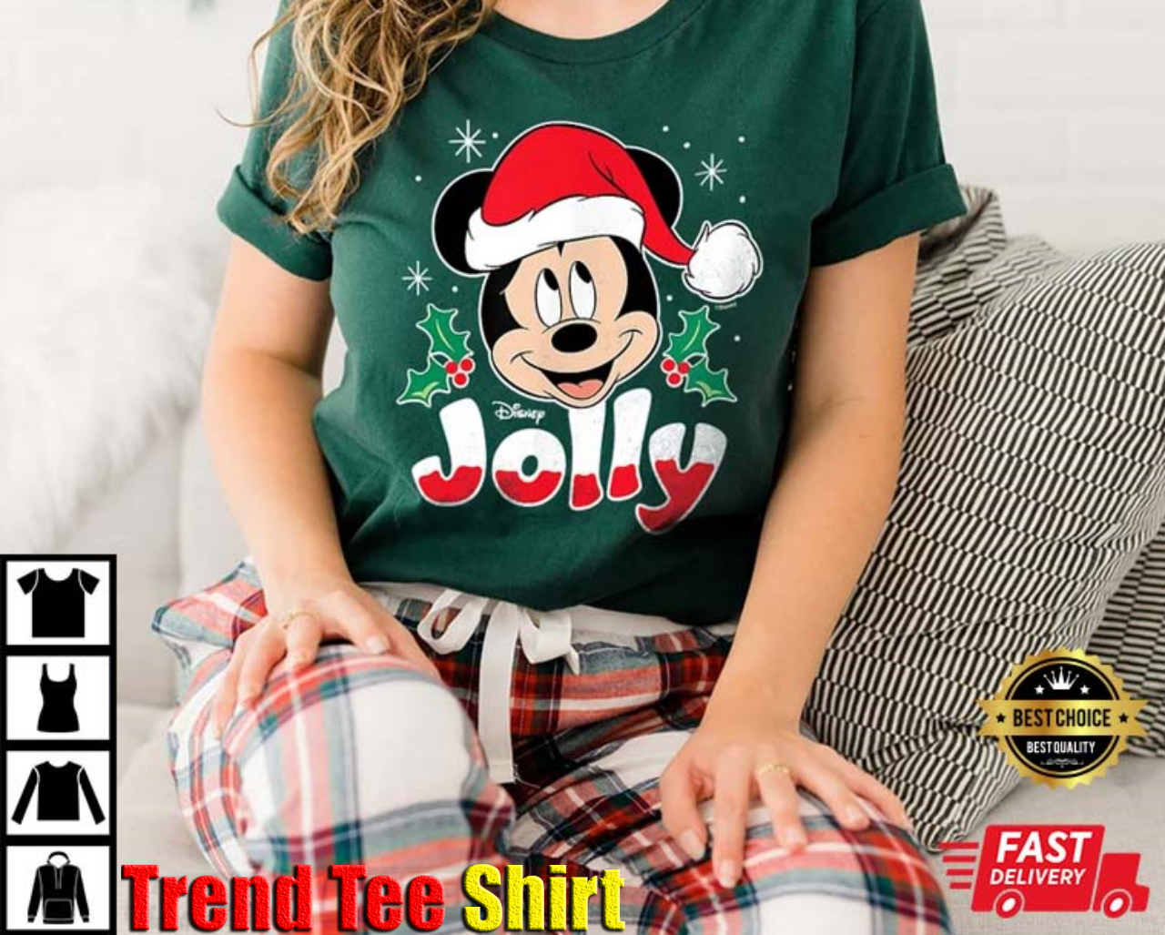 Disney Jolly Christmas Lights Mickey T-Shirt