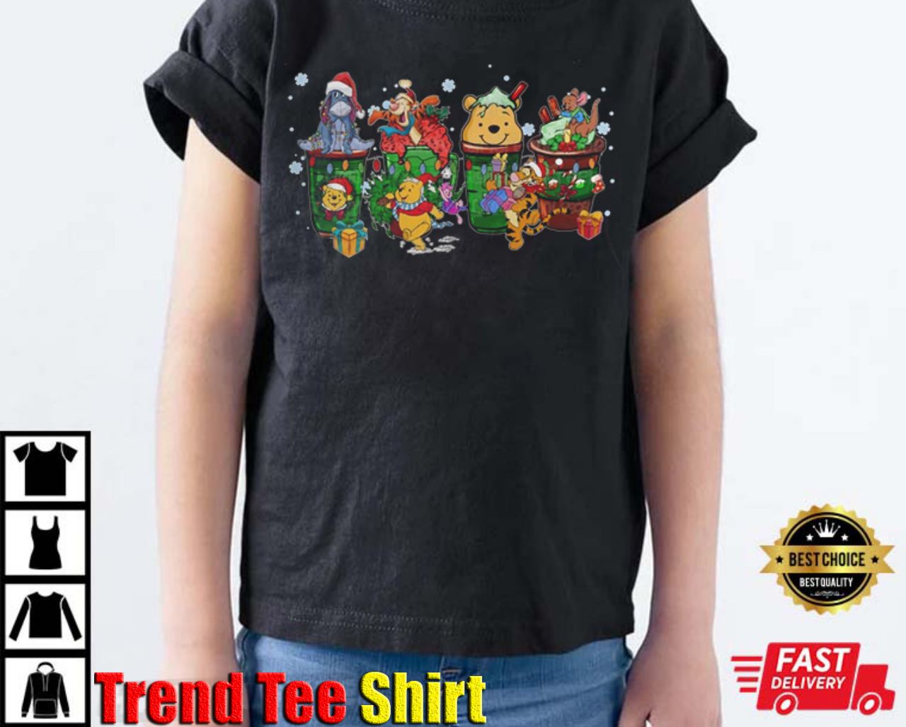 Disney Winnie The Pooh Christmas Coffee T-Shirt