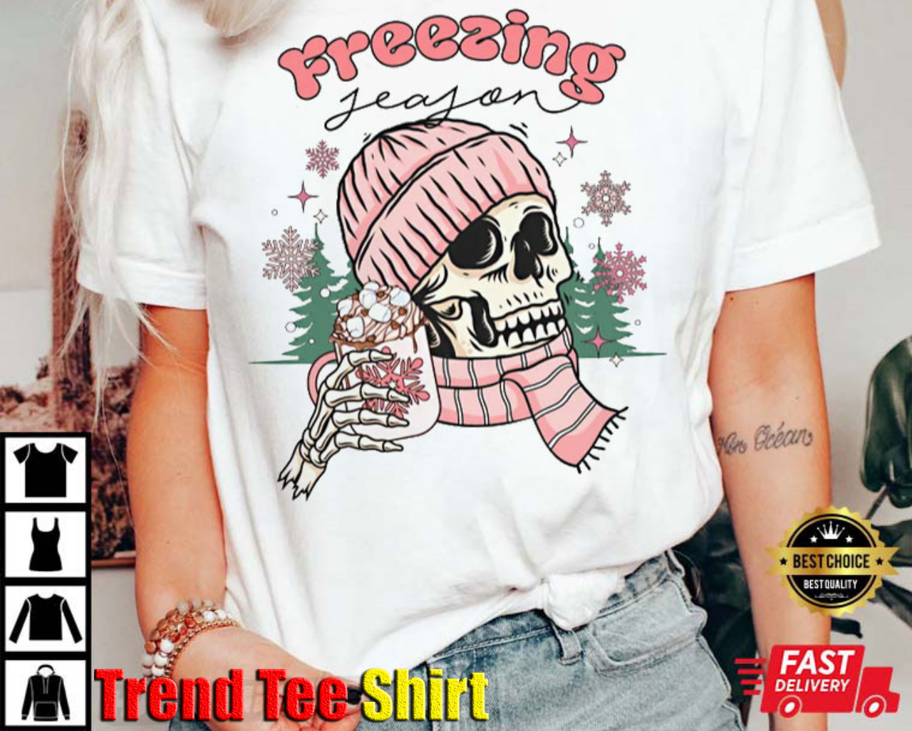 Freezing Season Christmas Gift T-shirt