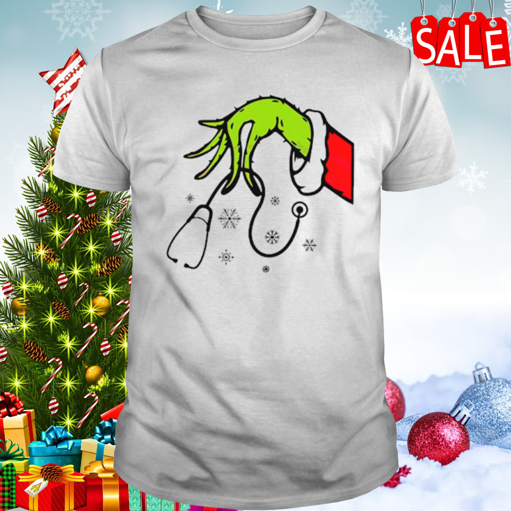 Christmas Nurse Grinch Santa snow shirt 1 Unisex shirt