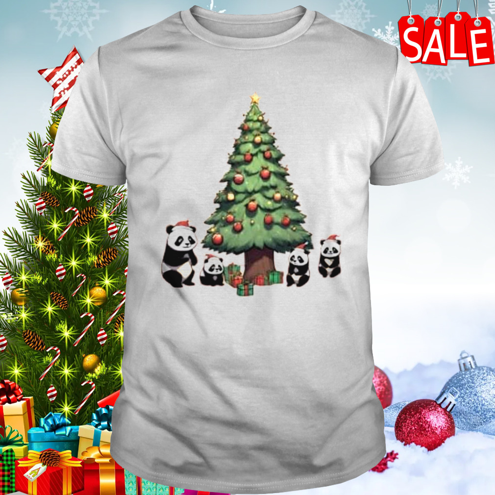 Christmas tree Pandas shirt 1 Unisex shirt