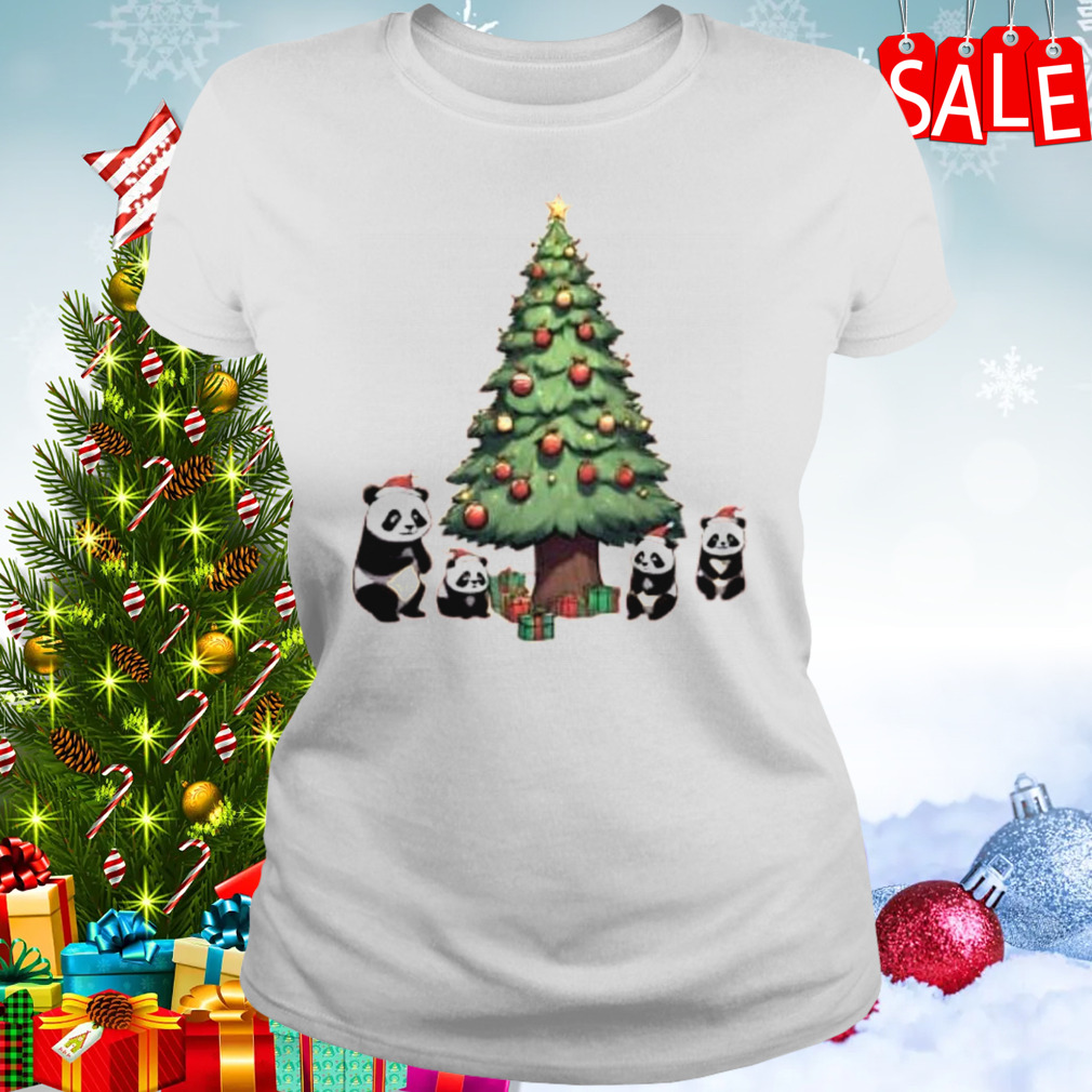 Christmas tree Pandas shirt 2 Women's shirt