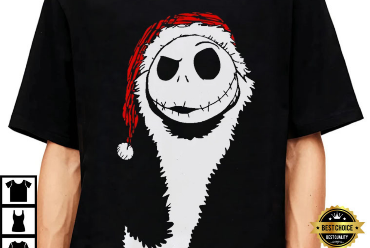 Jack Skellington Santa Claus Big Face Best T-Shirt