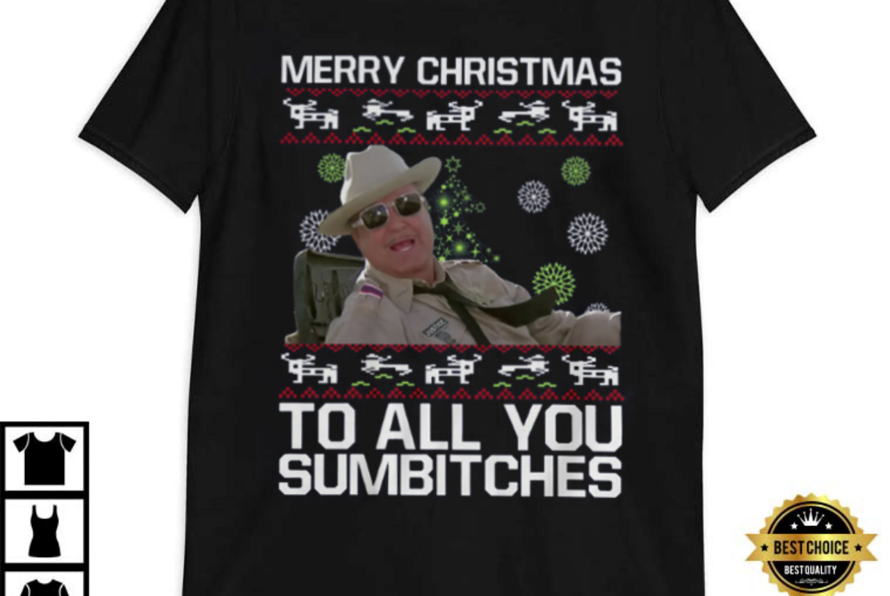 Merry Christmas Buford T Justice To All You Sumbitches T-Shirt