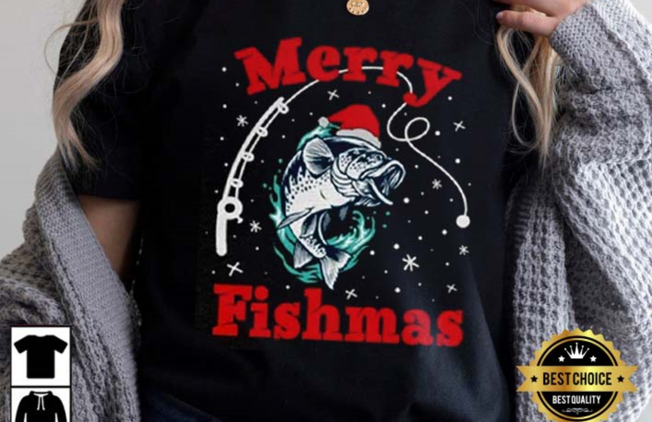 Merry Fishmas Merry Christmas Ugly T-Shirt