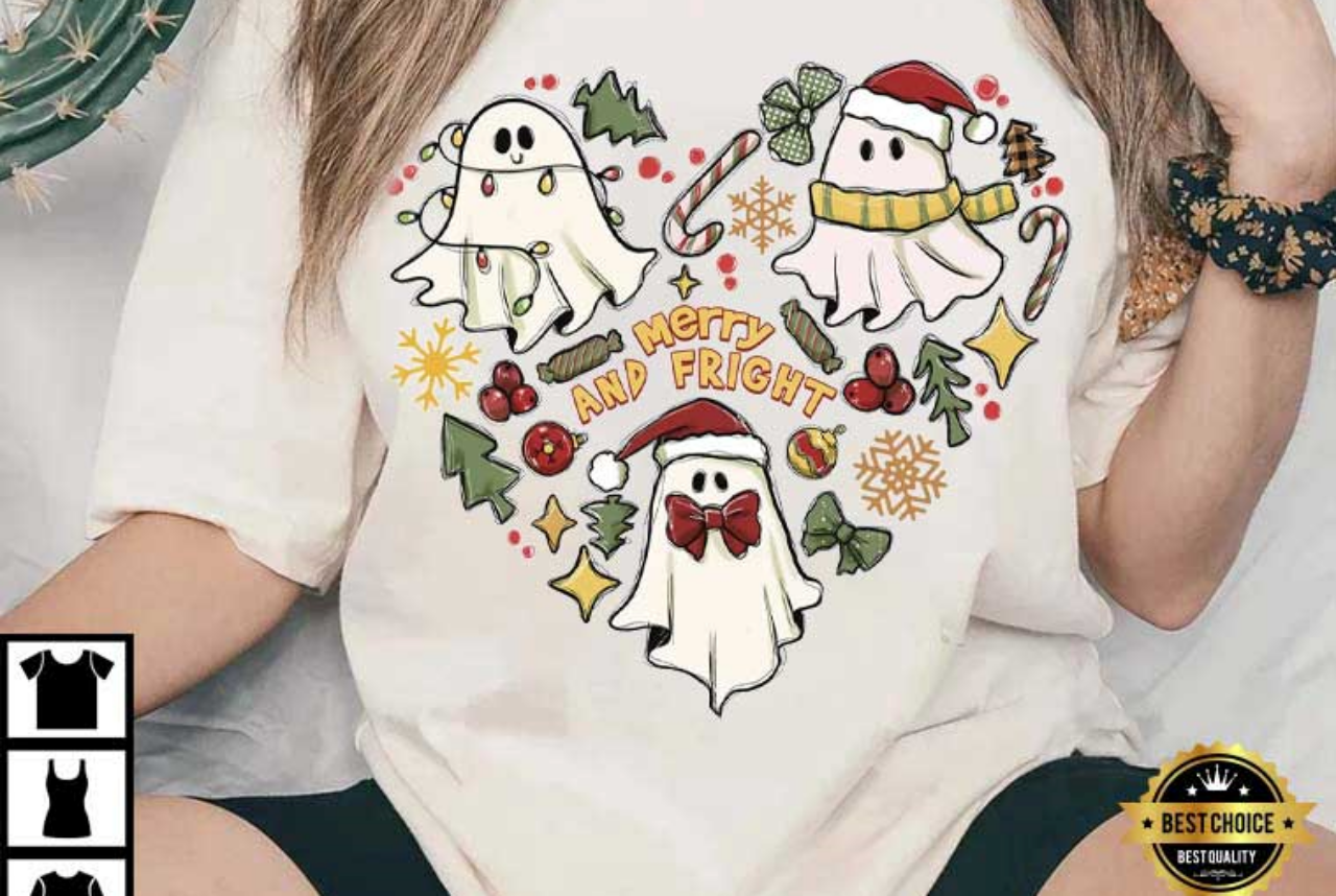 Merry and Fright Cozy Christmas T-Shirt