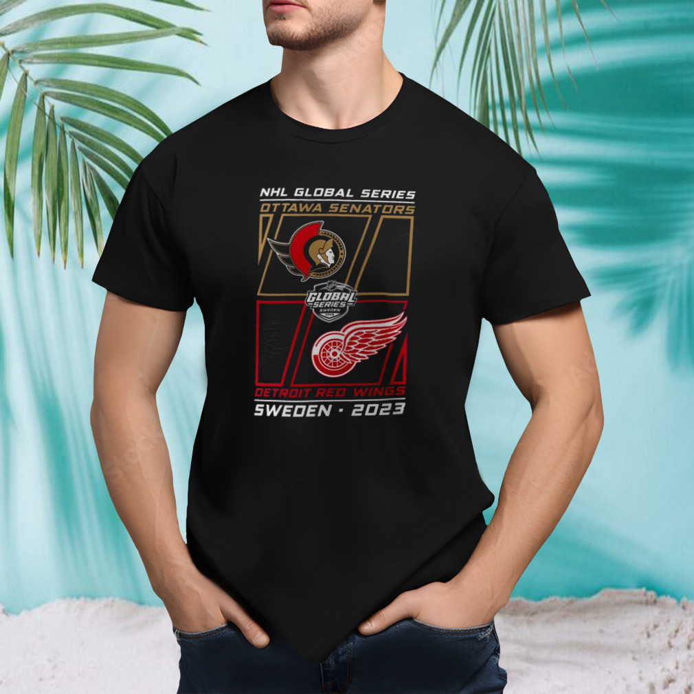 Ottawa Senators vs Detroit Red Wings 2023 NFL Global Series Match-Up T-Shirt