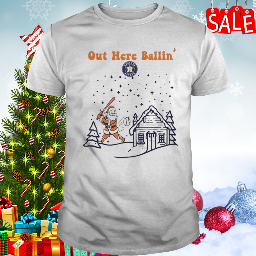Santa Claus Houston Astros Out Here Ballin’ Shirt