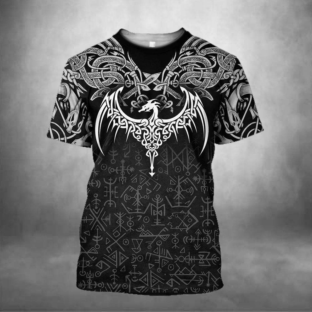 Celtic Dragon Tattoo Art All Over Print Hoodie For Men _ Women Full Size Colorful HT8319