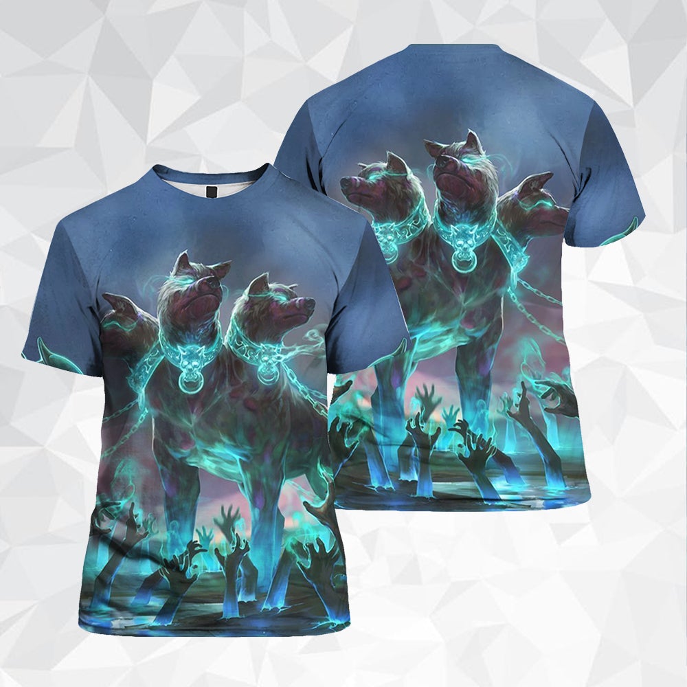 Cerberus Three Headed Dog All Over Print For Men _ Women HT9435