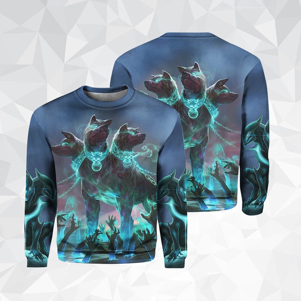 Cerberus Three Headed Dog All Over Print For Men _ Women HT9435