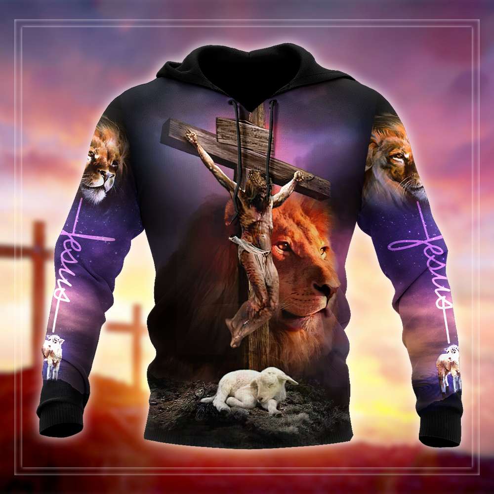 Christian Jesus Easter All Over Print Hoodie For Men _ Women Full Size Colorful HT6929