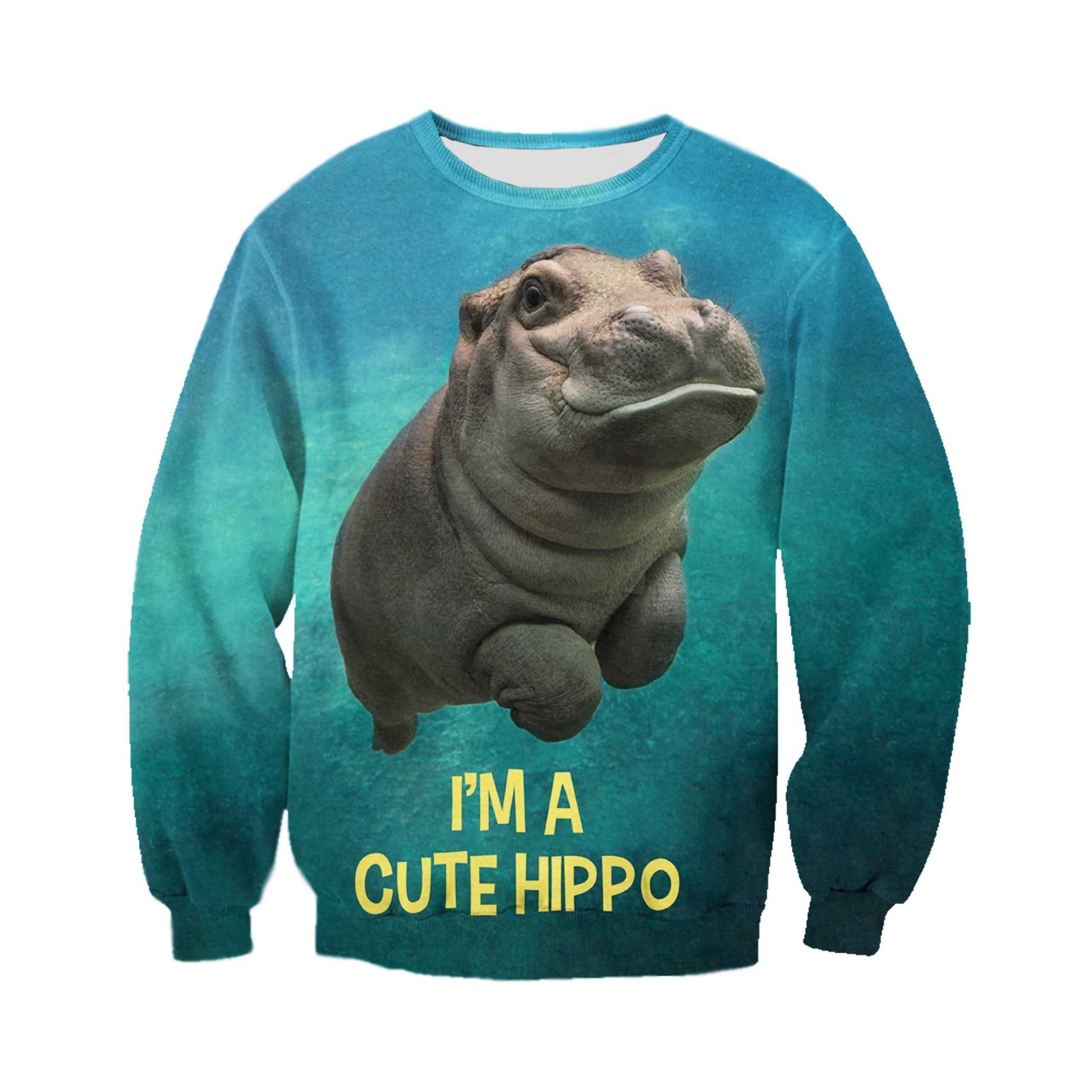 Cute Hippo All Over Print For Men _ Women HO1208