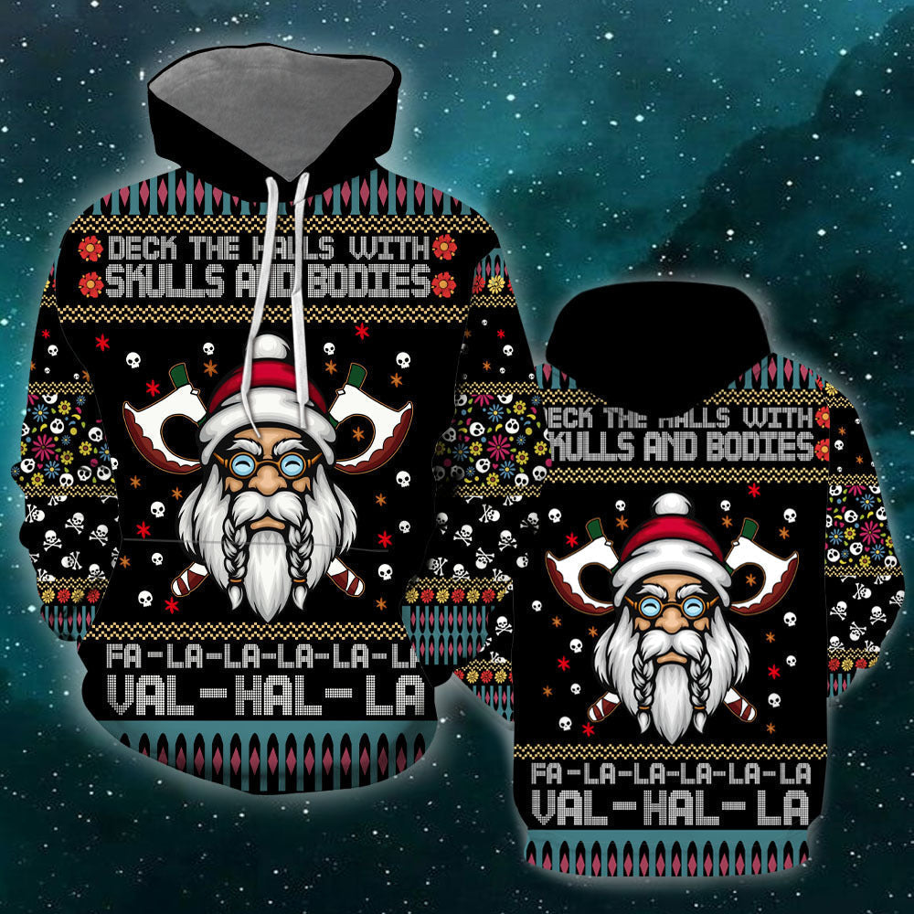 Deck The Halls With Skull  All Over Print  For Men _ Women  HT2847