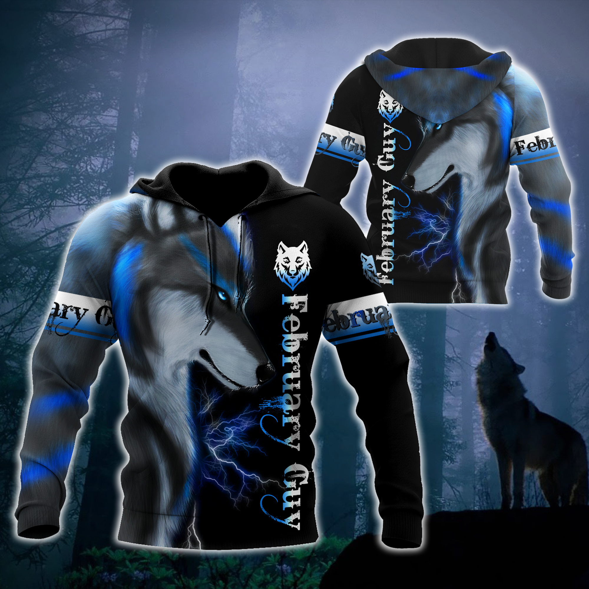 February Guy Wolf All Over Print  For Men _ Women  HT7708