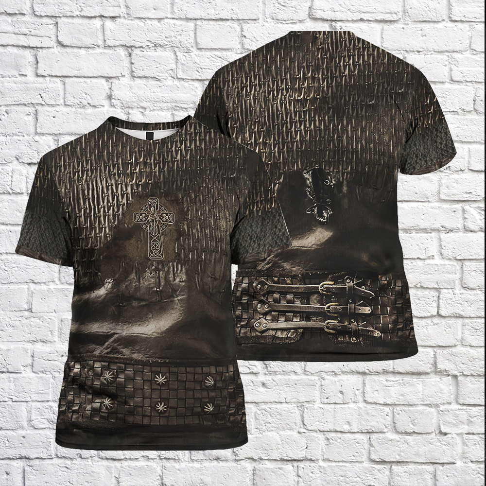 Irish Armor Knight Warrior Chainmail All Over Print For Men _ Women HT6905