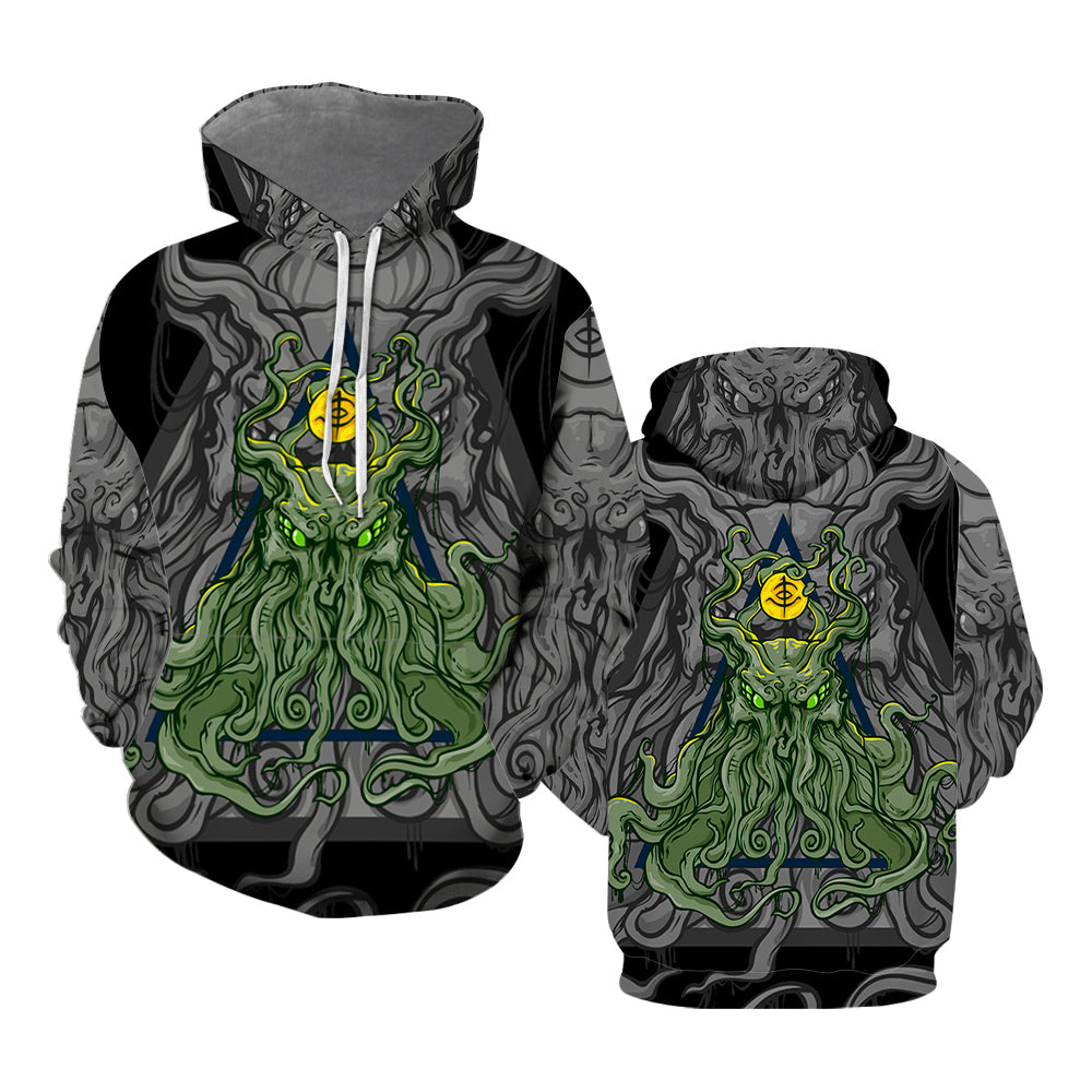 Octopus Hoodie Over Print  For Men _ Women  HP5226