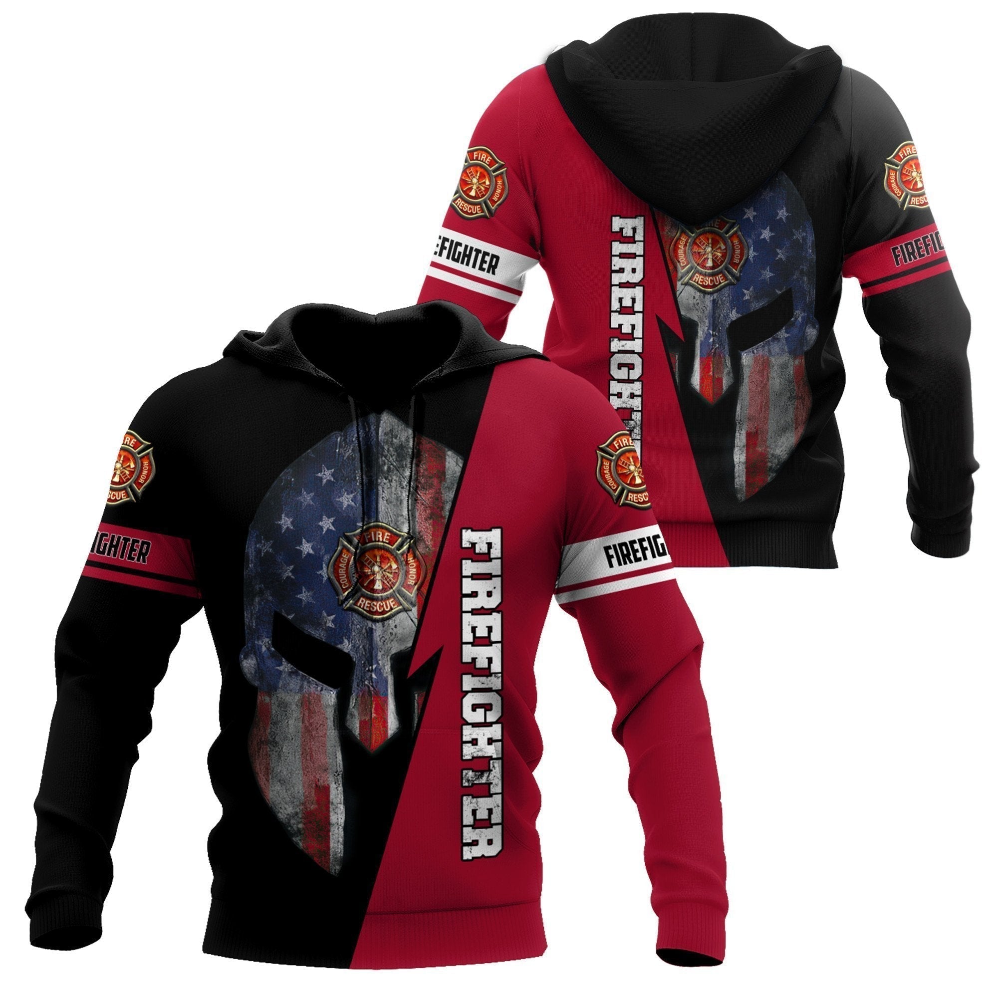Spartan Firefighter  All Over Print  For Men _ Women  HT7435