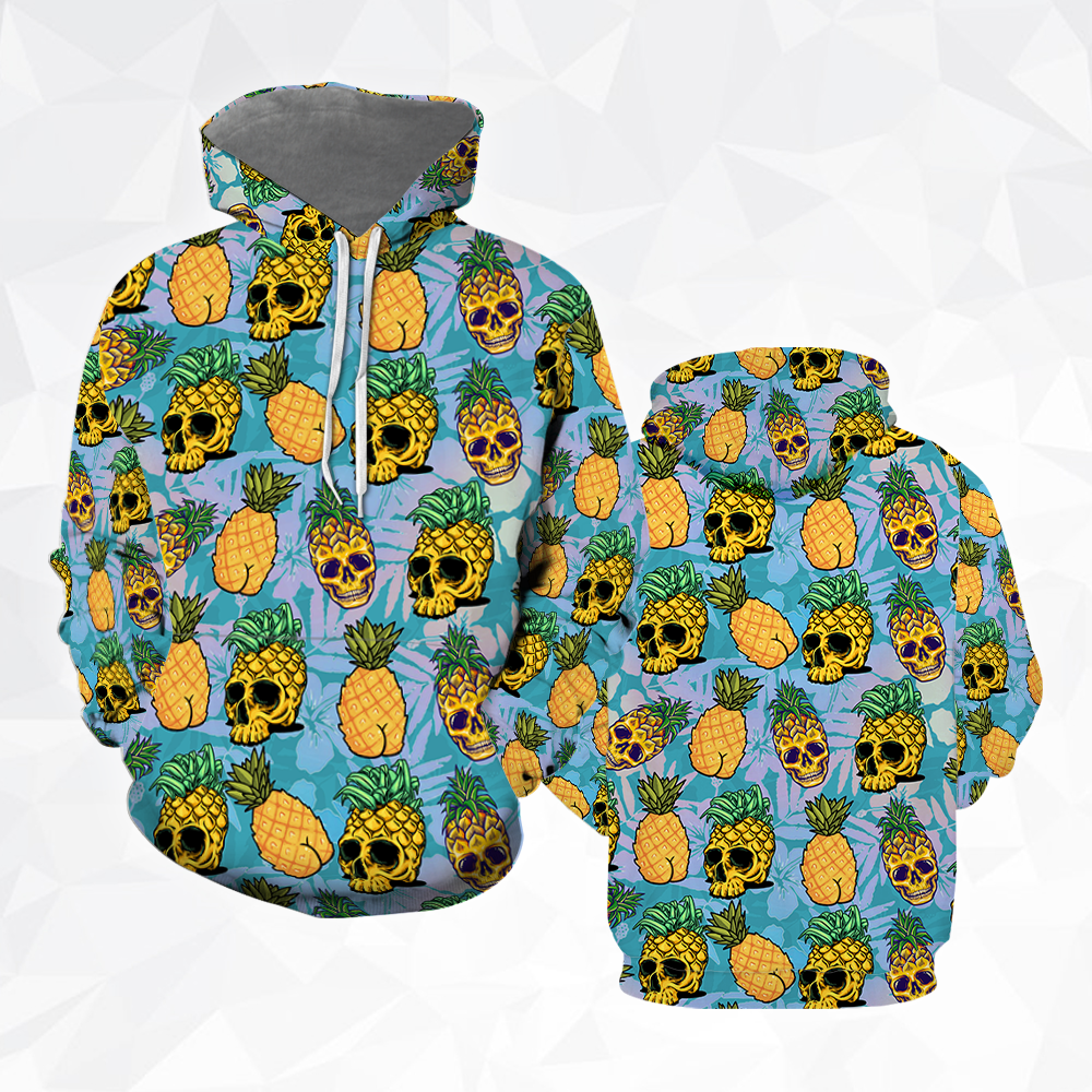 Tropical Pineapple Skull All Over Print  For Men _ Women  HP2178