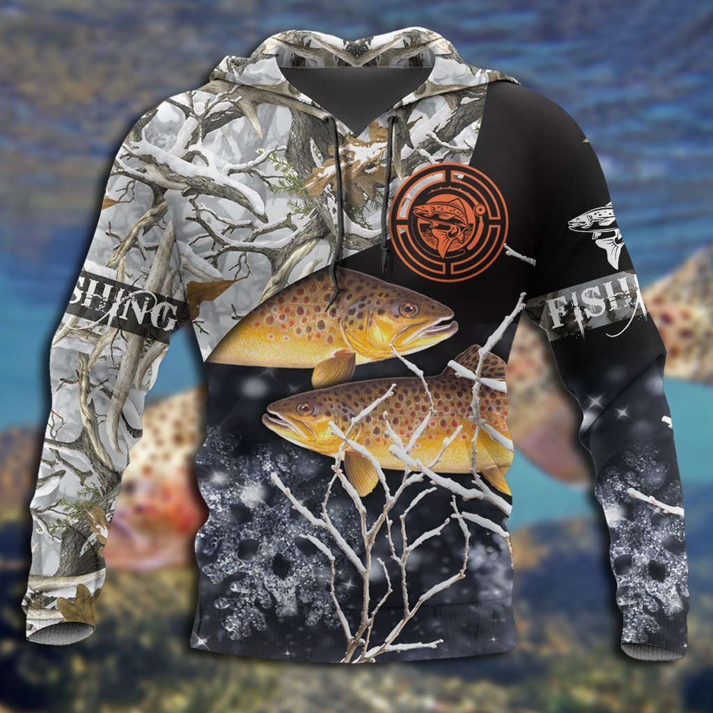 Trout Ice Fishing All Over Print  For Men _ Women  HT2559