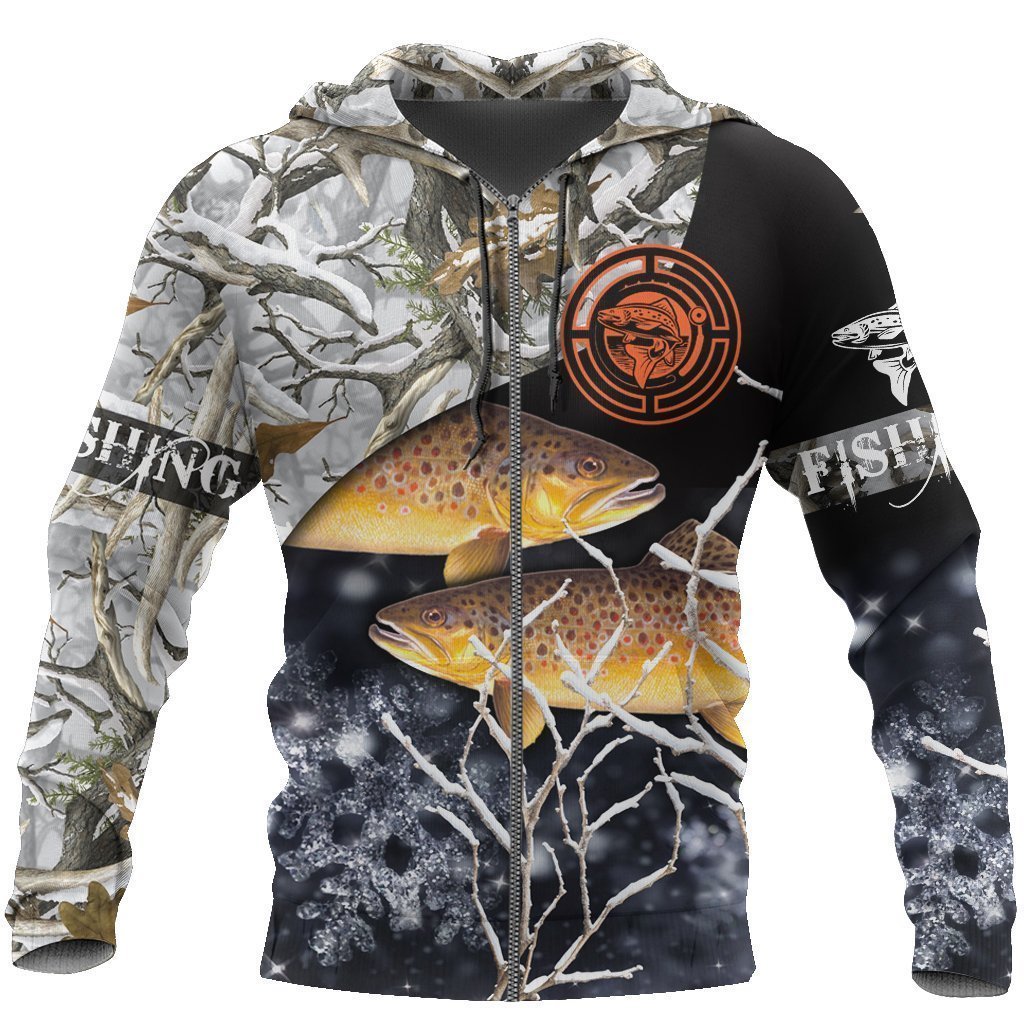 Trout Ice Fishing All Over Print For Men _ Women HT2559