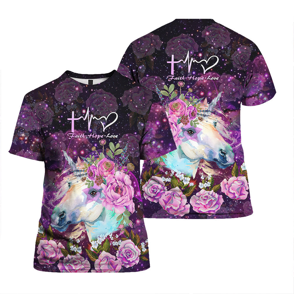 Unicorn Faith Hope Love All Over Print For Men _ Women HP5328