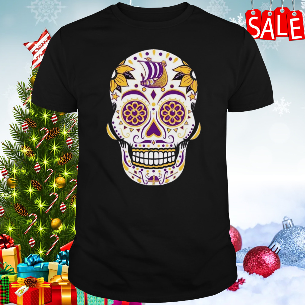 Minnesota Vikings Sugar Skull T-Shirt