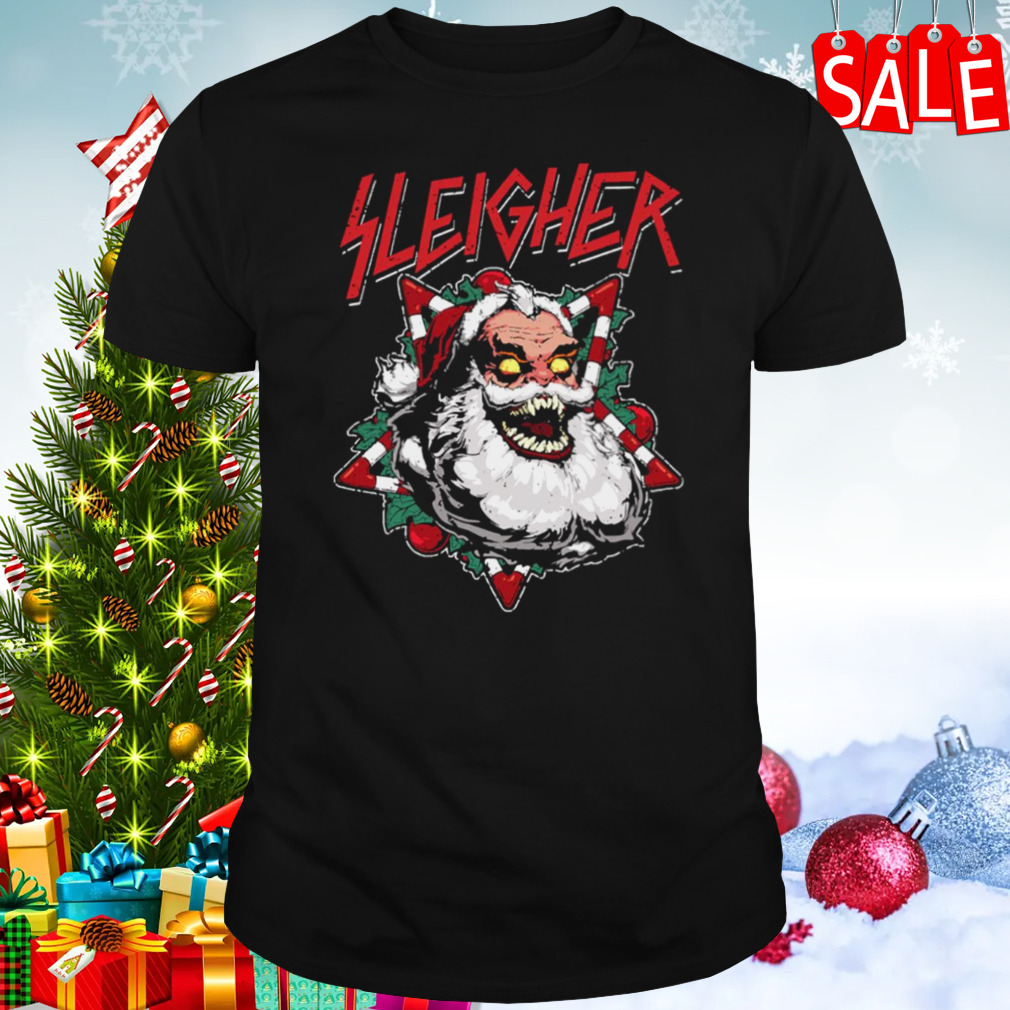 Santa Sleigher Metal Rock Christmas shirt