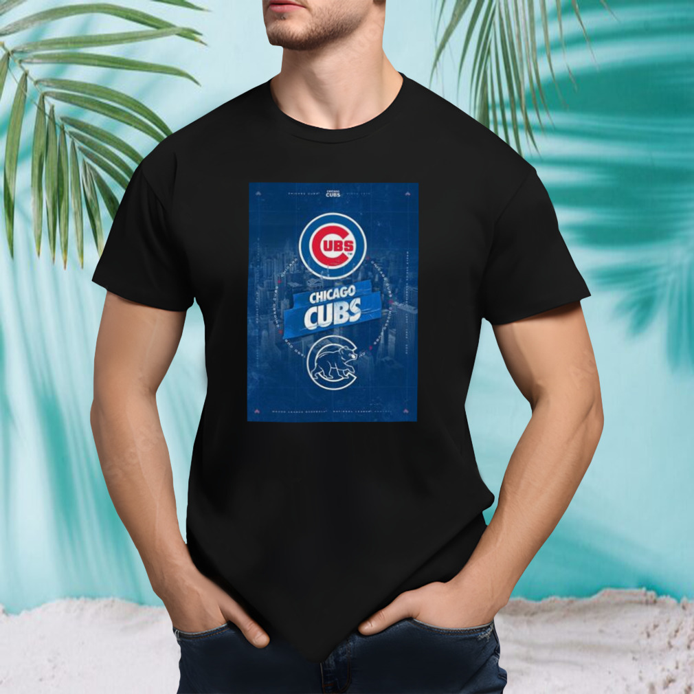 Chicago Cubs City Skyline Poster Shirt