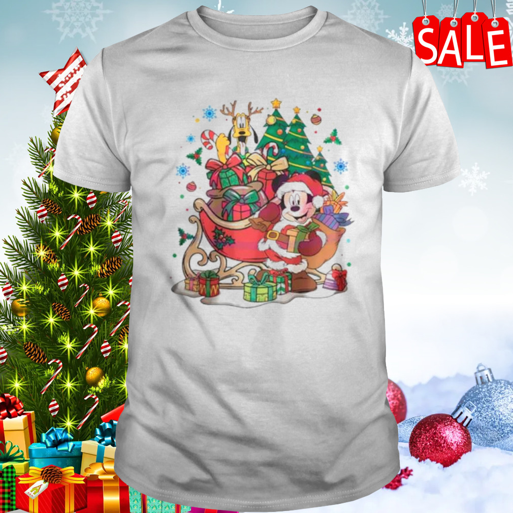 Mickey and friends Christmas tree funny shirt