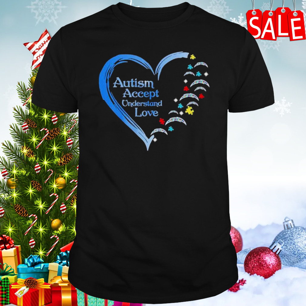 NFL Los Angeles Chargers Autism Accept Understand Heart Love Shirt