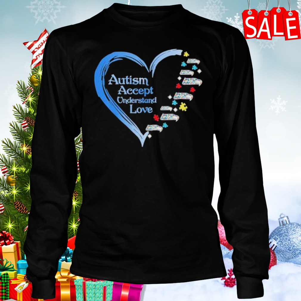 NFL Seattle Seahawks Autism Accept Understand Heart Love Shirt 3 Longsleeve tshirt