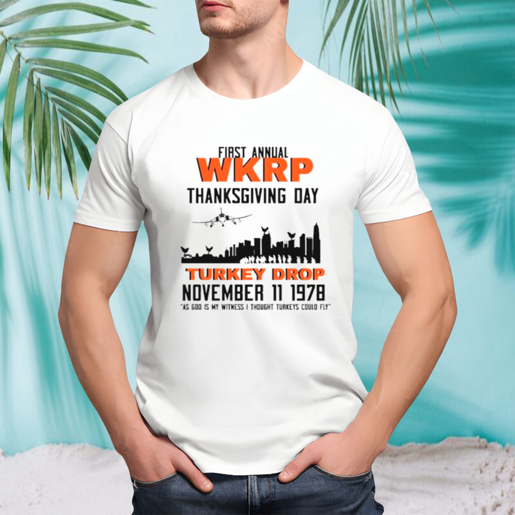 Thanksgiving Turkey drop first annual WKRP vintage shirt