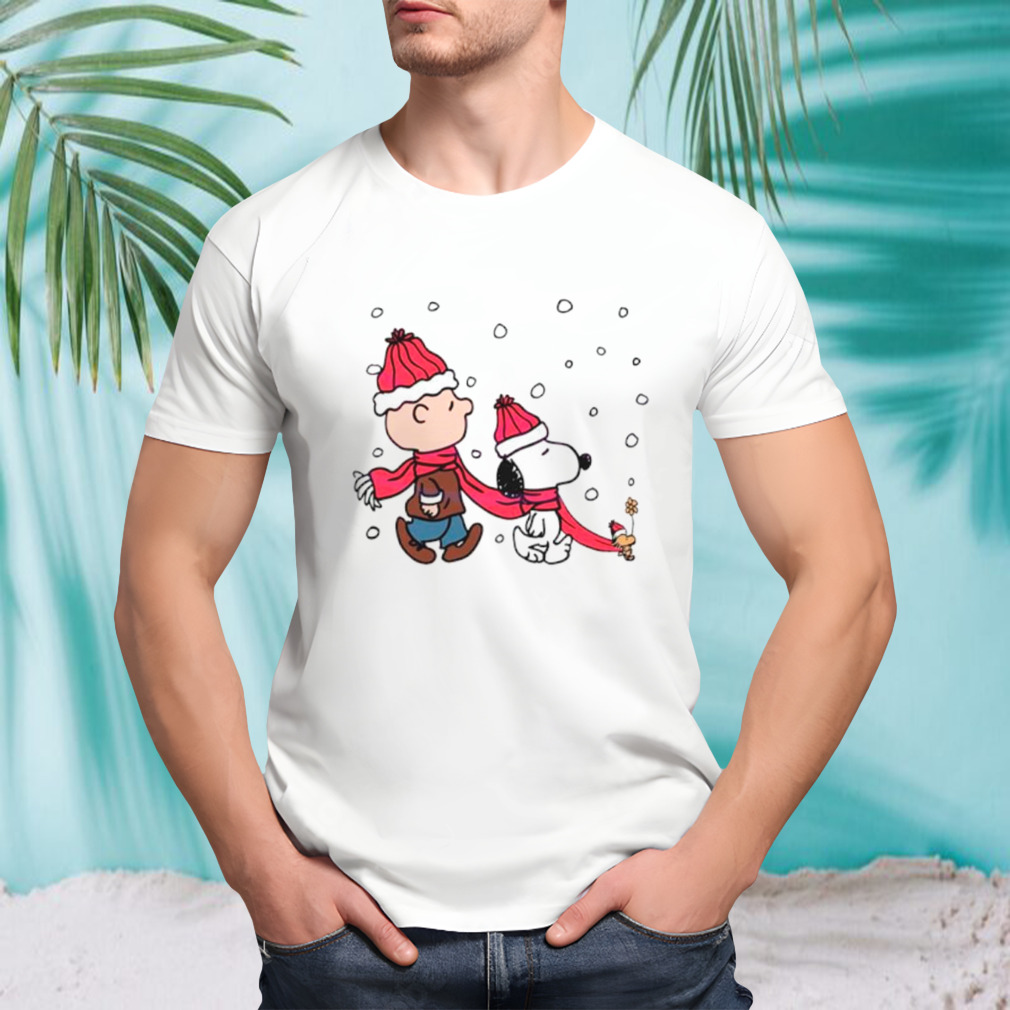 The Peanuts Snoopy Charlie WoodStock Christmas vibe shirt