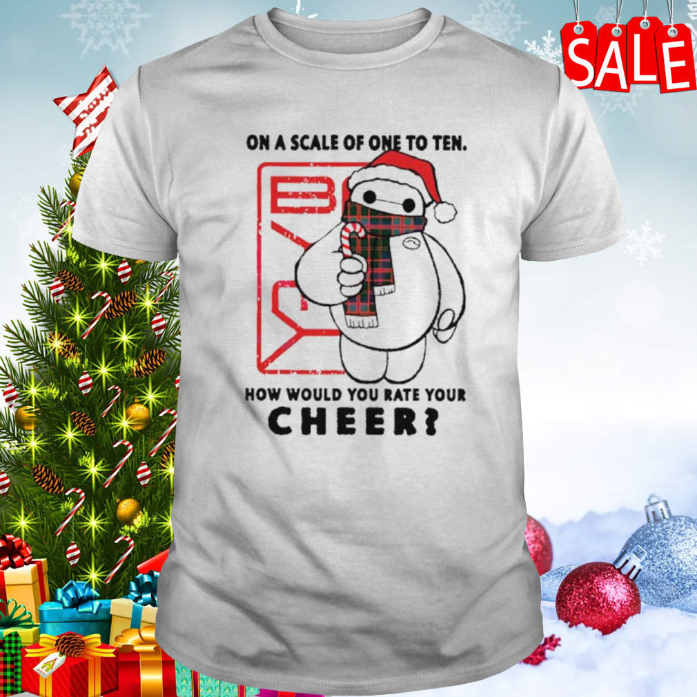 Baymax on a scale of one the ten how would you rate your cheer shirt