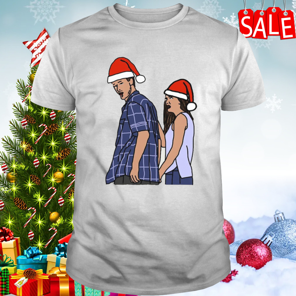 Distracted Boyfriend Memes Christmas Couple shirt