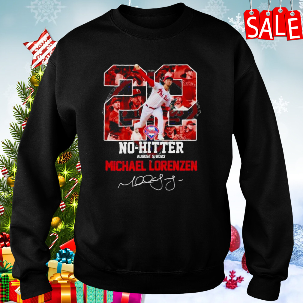 Philadelphia phillies No-Hitter August 9 2023 Michael Lorenzen signature shirt 4 Sweaters