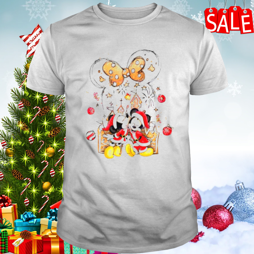 Mickey and Minnie Christmas castle shirt