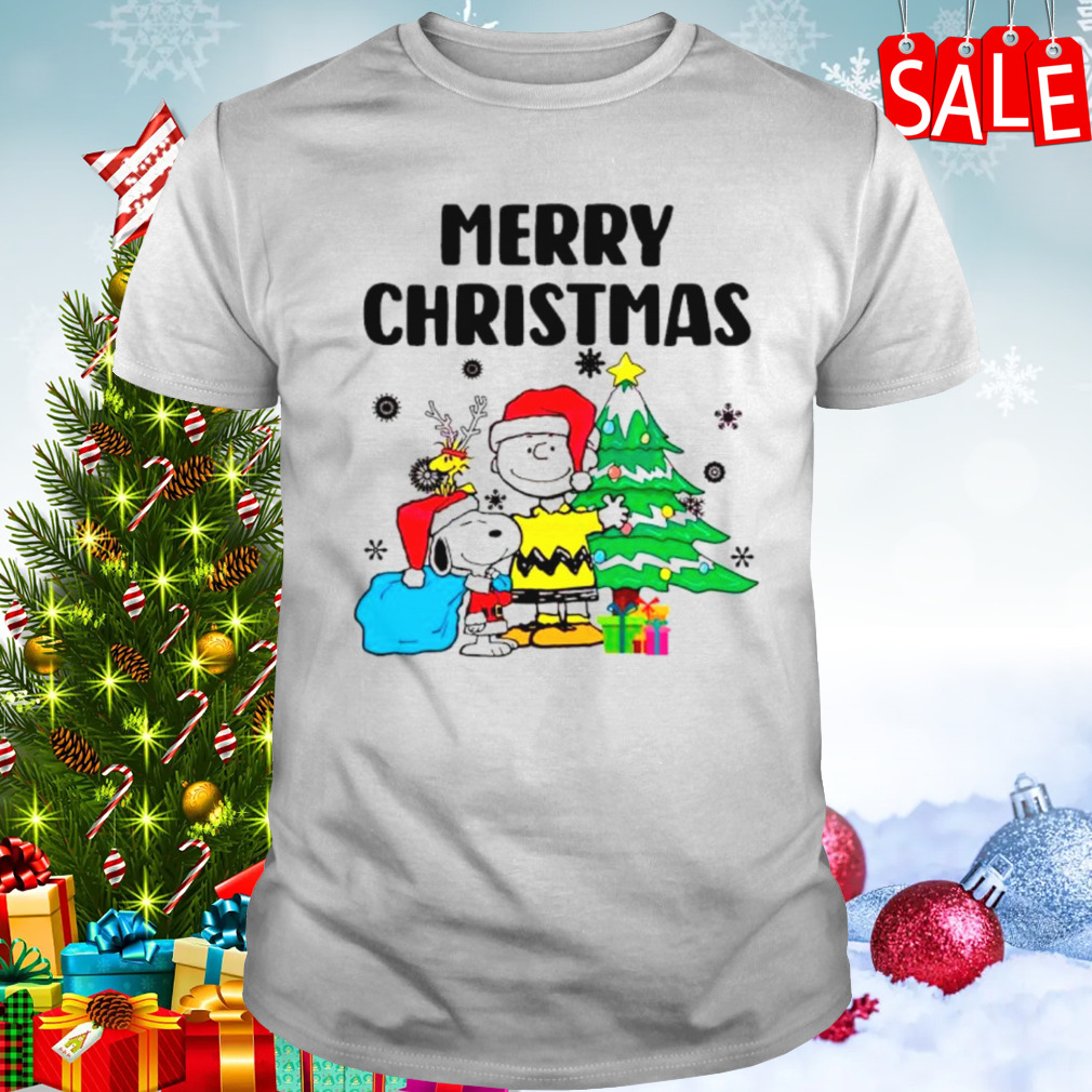 Charlie and Snoopy merry Christmas shirt