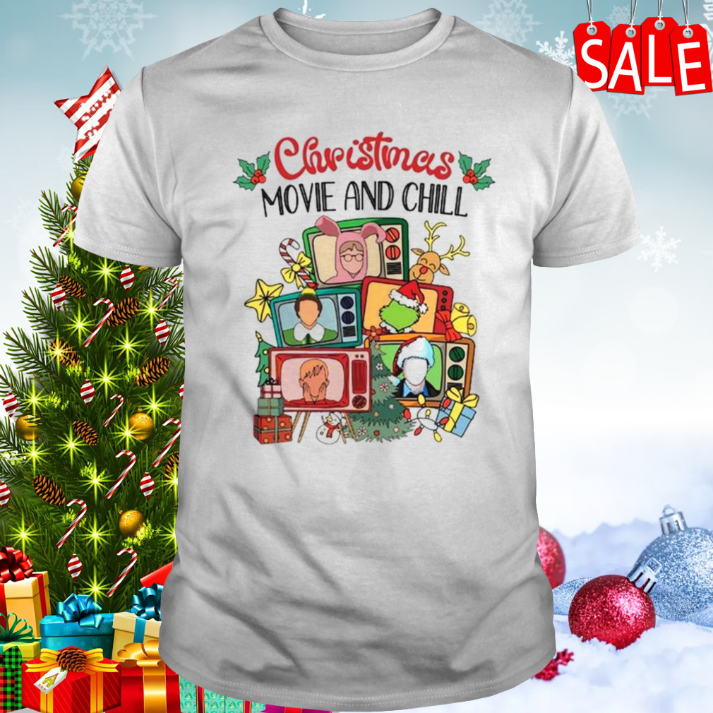 Christmas Movie And Chill Movie Cassette T-shirt