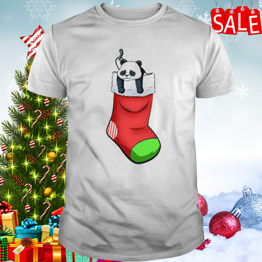 Christmas Sock Panda shirt