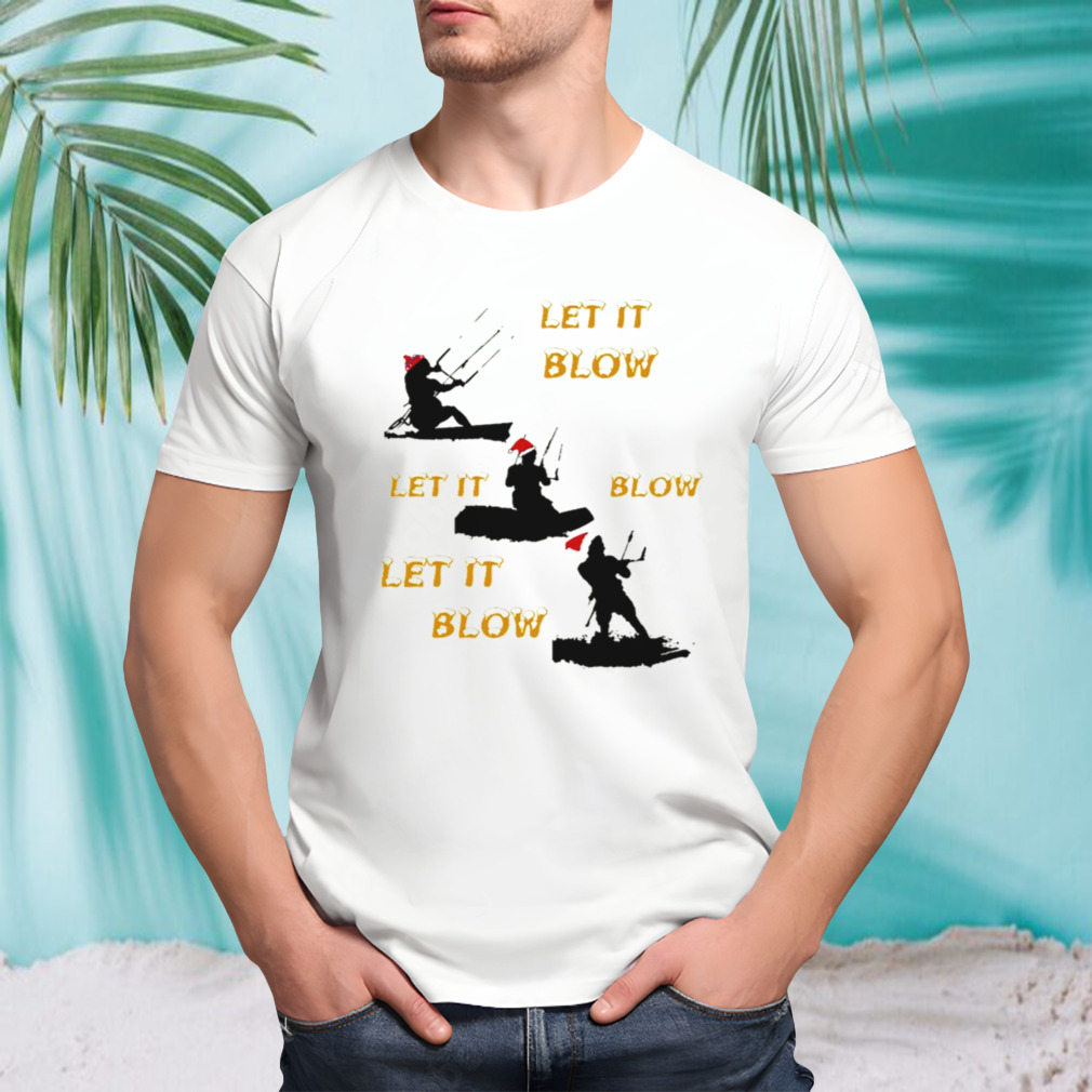 Festive Christmas Seasonal Holiday Kitesurfing shirt