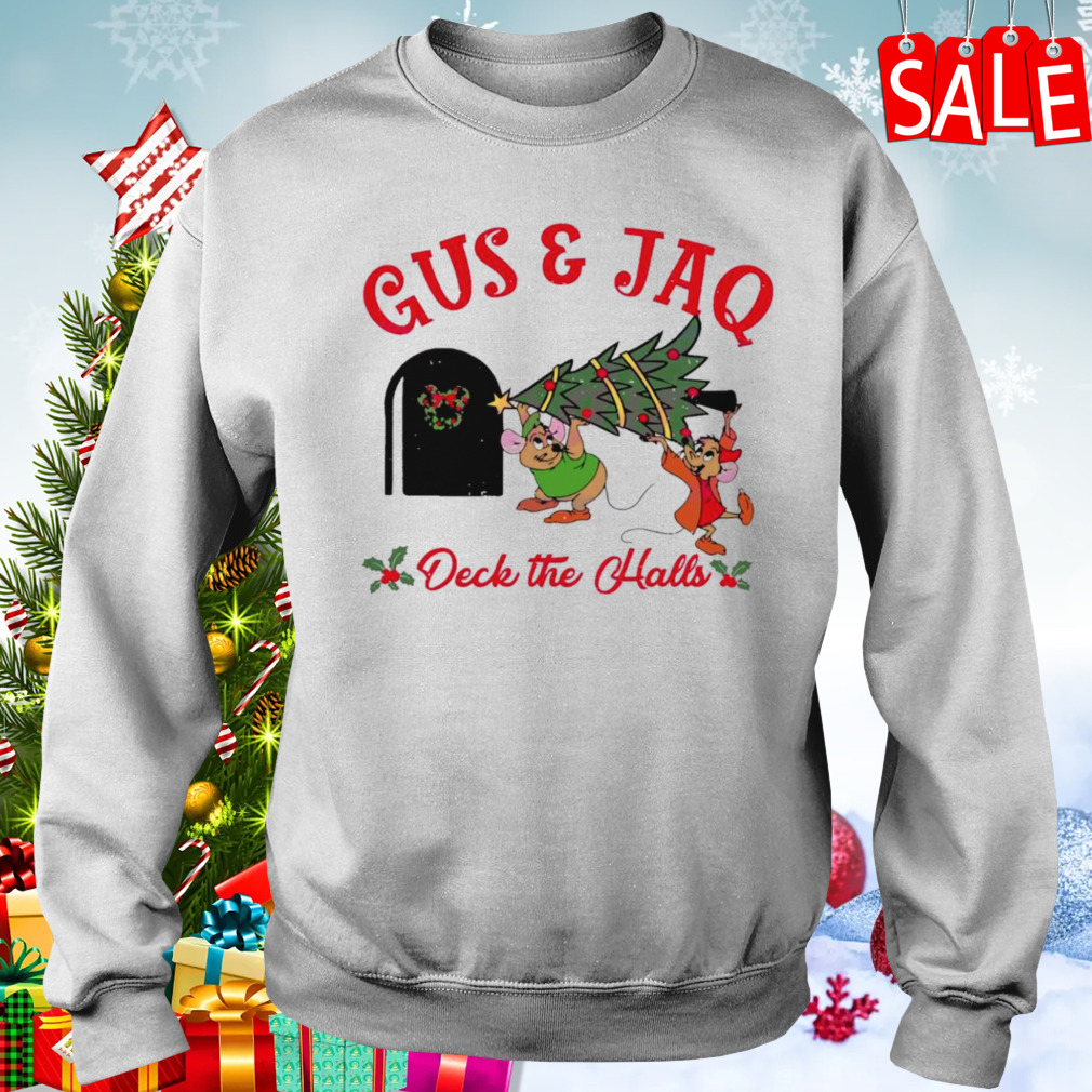 Gus And Jaq Mouse Deck The Halls shirt 4 Sweater