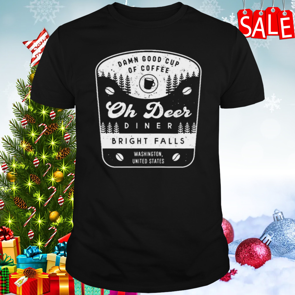 Oh Deer Diner Crest Alan Wake shirt