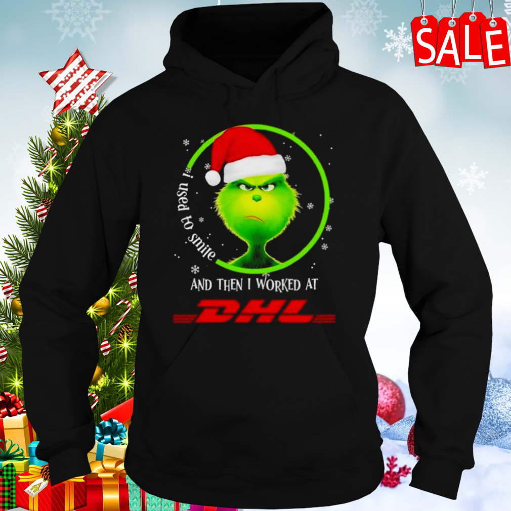 Santa Grinch I Used To Smile And Then I Worked At DHL Christmas Shirt 5 Hoodies