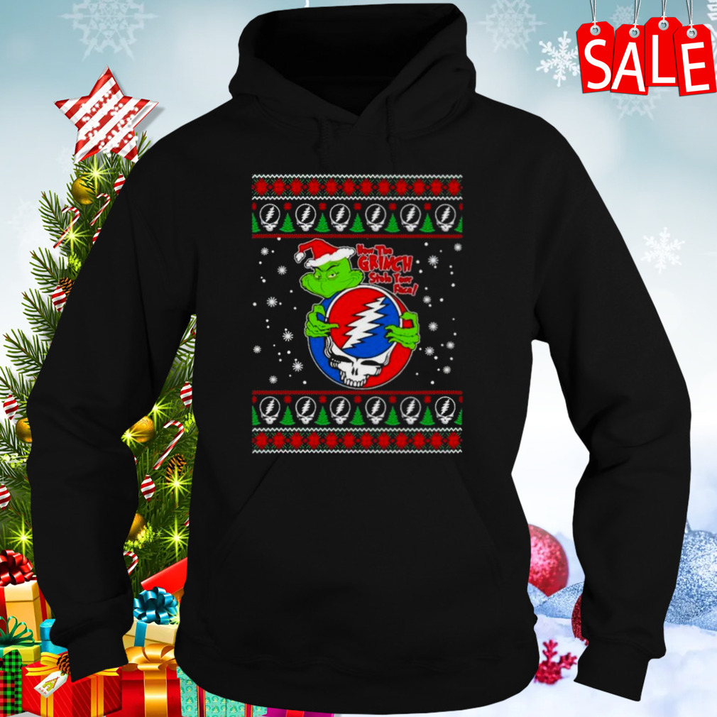 Santa Hat Grinch How the Grinch Stole Your Face Christmas 2023 Shirt 5 Hoodies