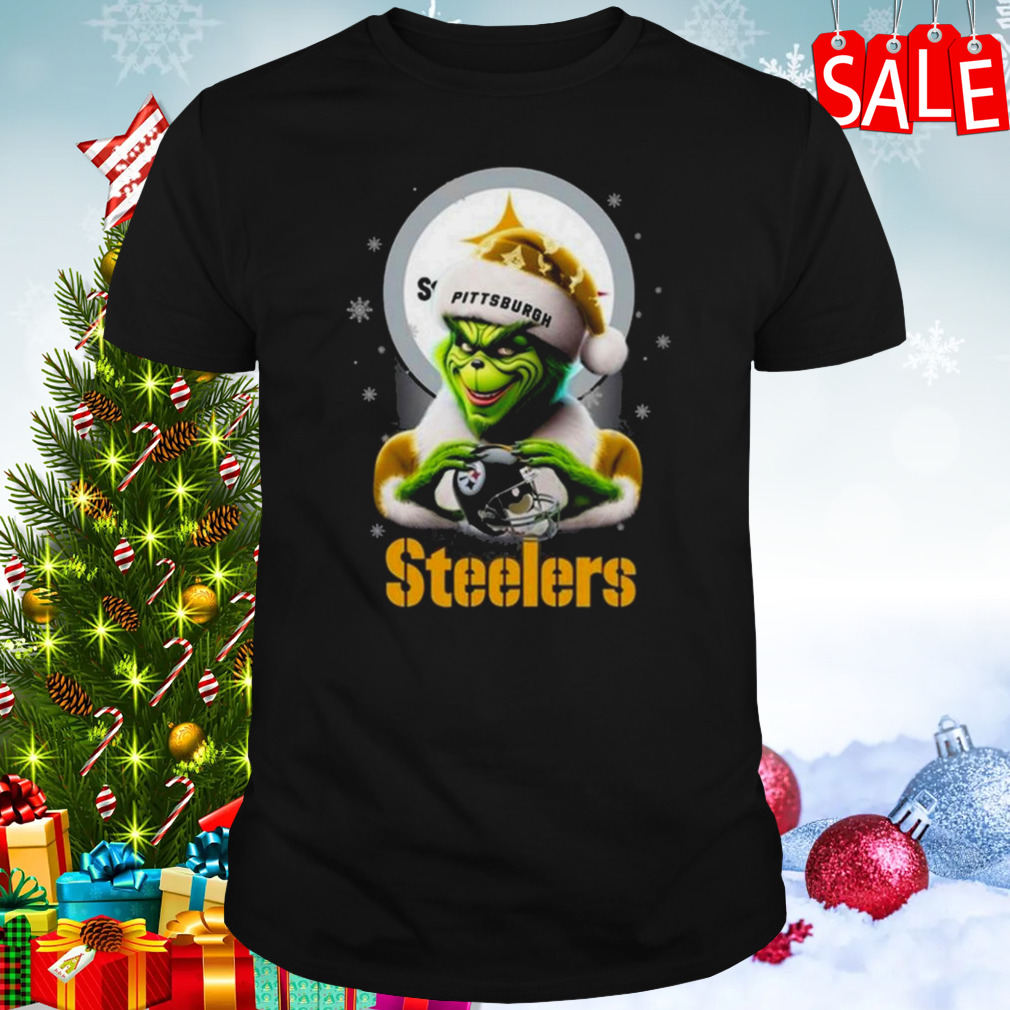 Grinch Perfect Gift For Fans Christmas Pittsburgh Steelers T-shirt