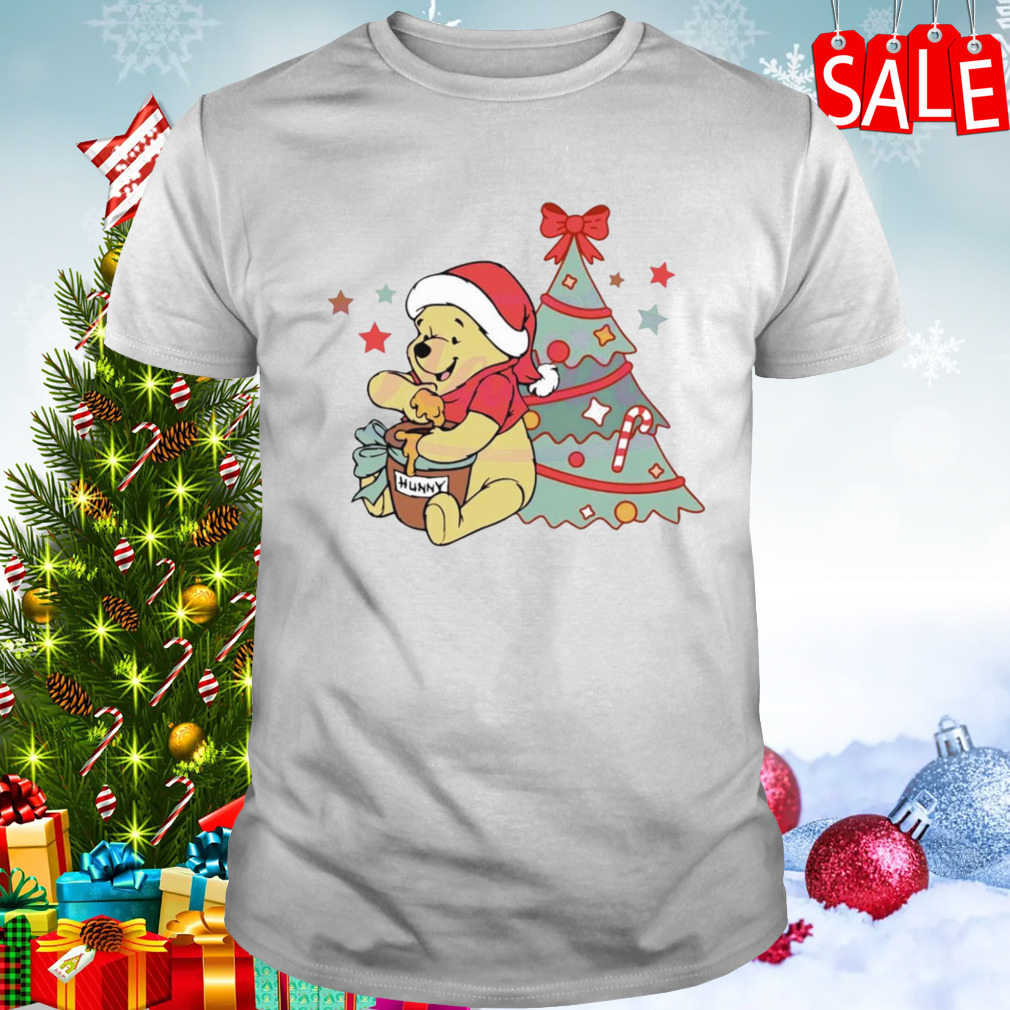 Winni the pooh bear Christmas shirt