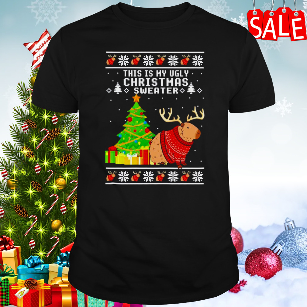 Capybara reindeer this is my Ugly Christmas shirt