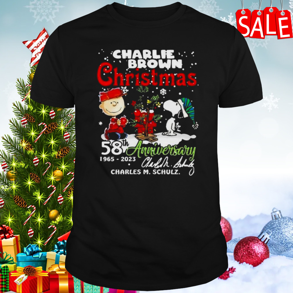 Charlie Brown Christmas 58th Anniversary 1965-2023 Charles M Schulz Snoopy Shirt